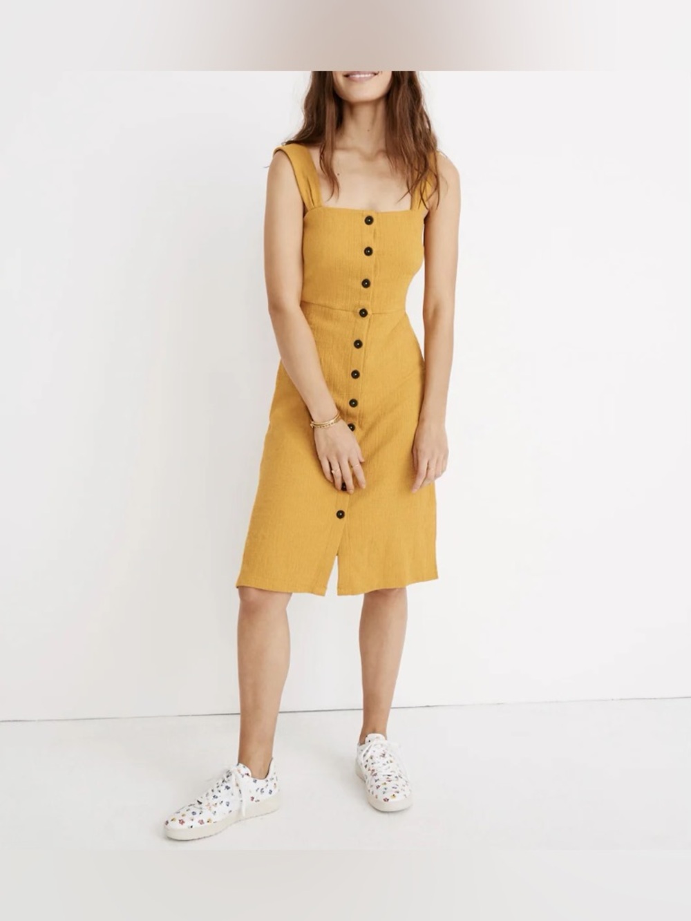 Madewell | Texture & Thread | Button-Front Tank Dress XS